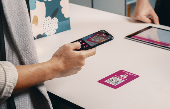 Bancontact Pro stickeroplossing - Aanpasbare QR